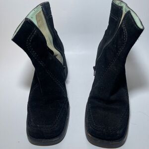 Charles Jourdan Womens Black Suede Ankle Boots Size 5M